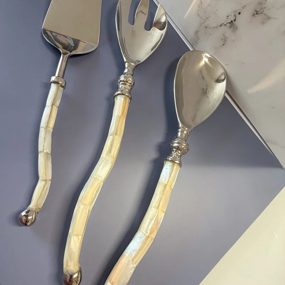 Elegant Cream and Silver Serving Set - Home Accents - Picture 4 of 10